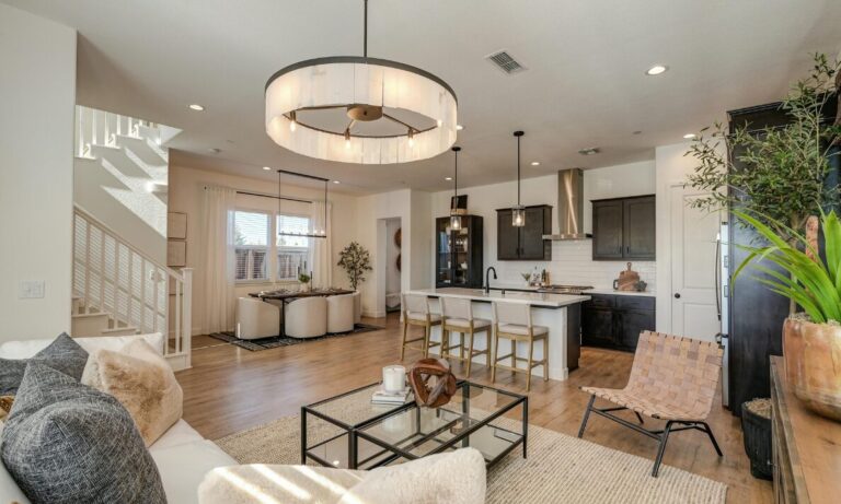 Bright open-plan living and kitchen area representing Norfolk house price hotspots and family homes near the Norwich Western Link.